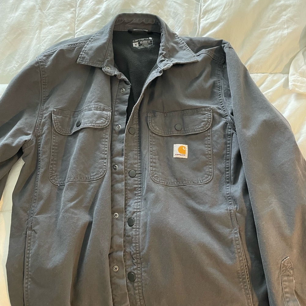 Carhartt Men's Charcoal Shirt Jacket